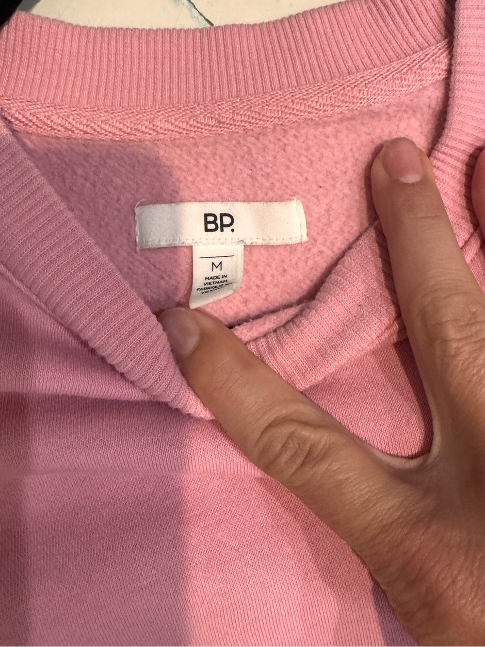 BP Pink Ribbed Crewneck Sweatshirt and sweatpants set - Picture 2 of 2